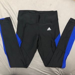 Adidas Climawarm Black and Blue Legging